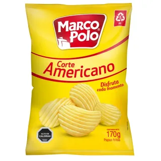 Marco Polo • Papas Onduladas Corte Americano 170g